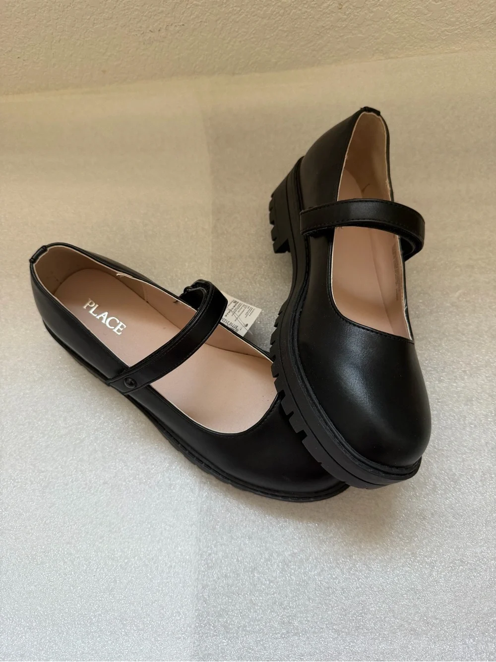 Girls Platform Mary Jane Shoes - Black Size 5 Youth